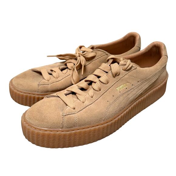 Women's FENTY Rihanna x Puma Suede Creeper 'Oatmeal' Sneakers - US12  UK11  EU46 - Picture 1 of 8
